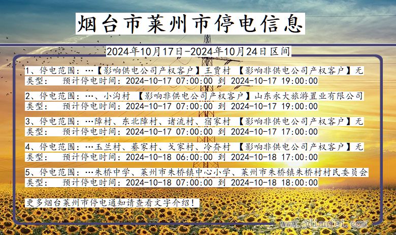 胶州地区2017年停电最新信息概述